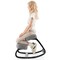 Ergonomic Kneeling Chair with Rocking Function Linen Sponge Cushion Birch Plywood Black Gray